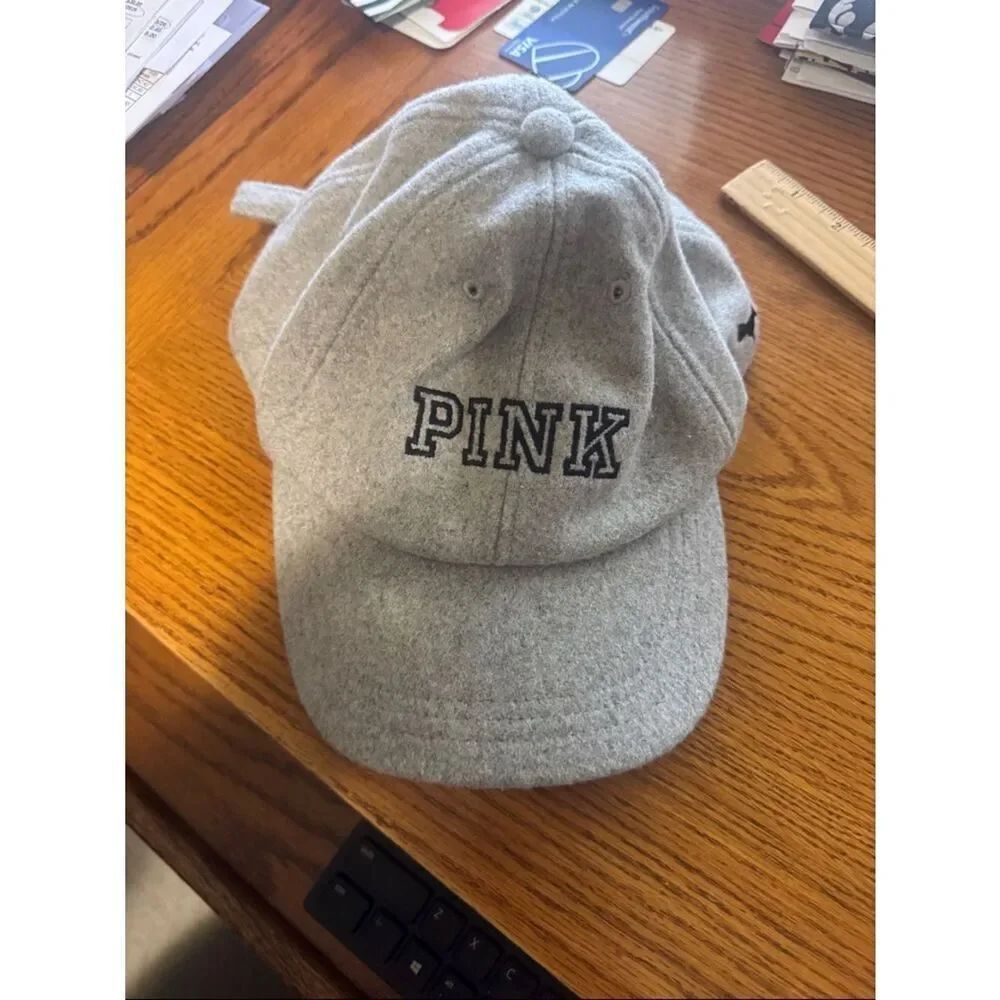 PINK Light Gray Wool Newsboy Cap